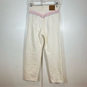 Levi’s Rainbow Stitch Button Fly Ribcage Straight Ankle Jeans